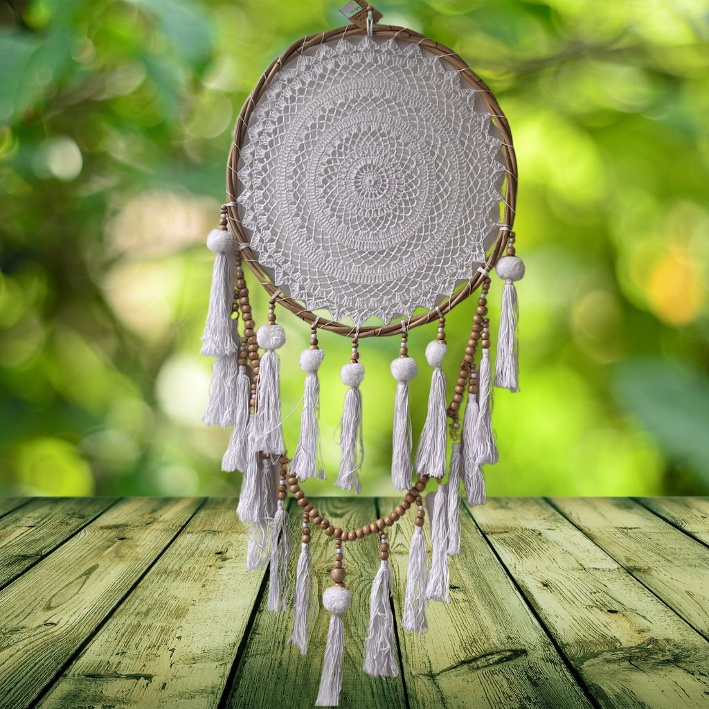 Bamboo twisted beaded dreamcatcher