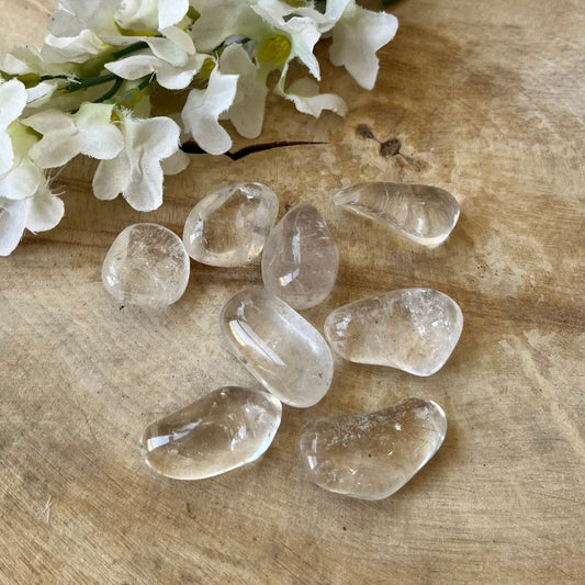 Clear quartz gemstone