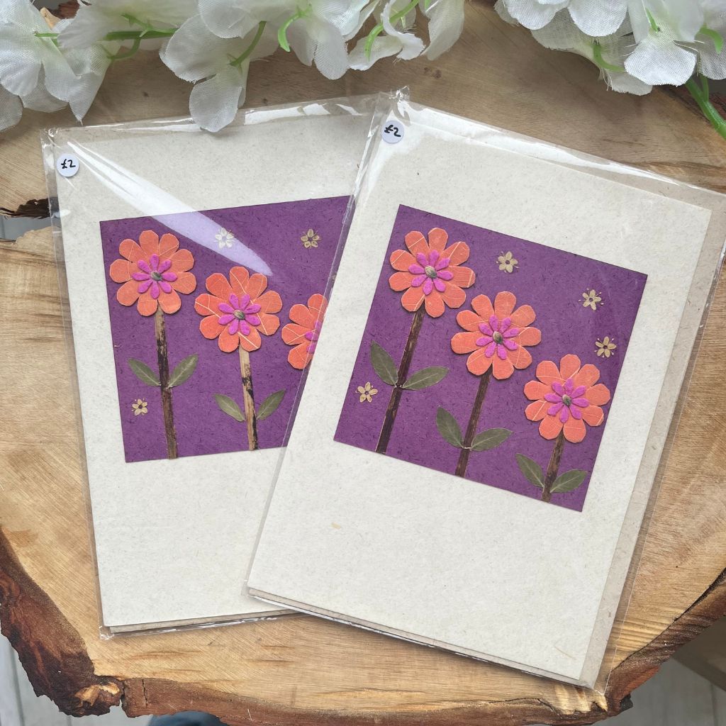 Handmade flower card