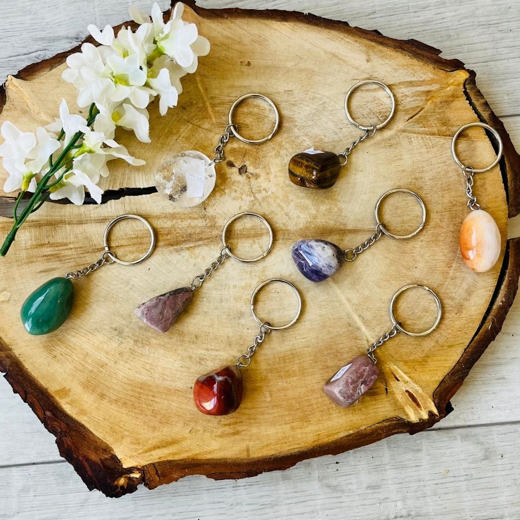 Tumbled Gemstone Keyring Surprise