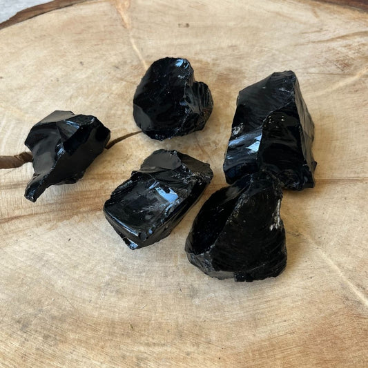 Rough obsidian gemstone