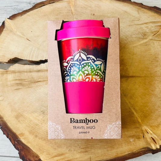 Pink Bamboo Travel Mug