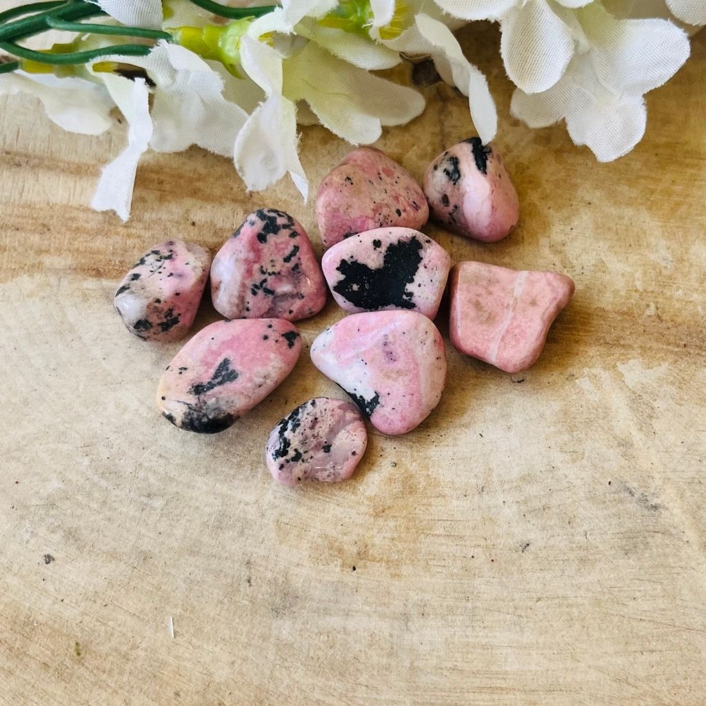 Rhodonite tumbled gemstone