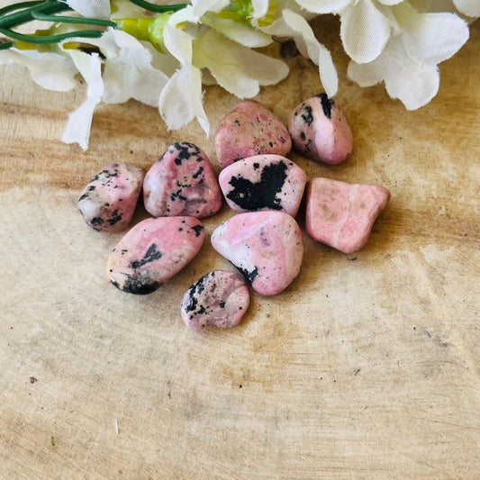 Rhodonite tumbled gemstone