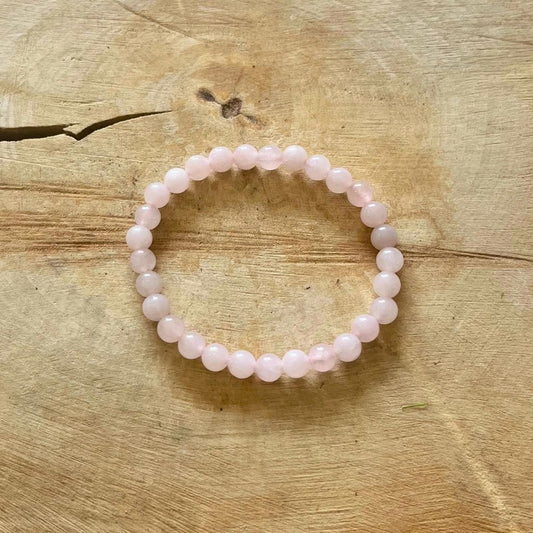 Rose Quartz Bead Gemstone Bracelet