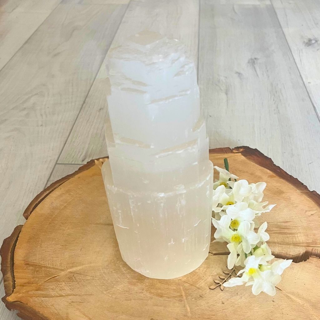 Selenite Mountain Lamp