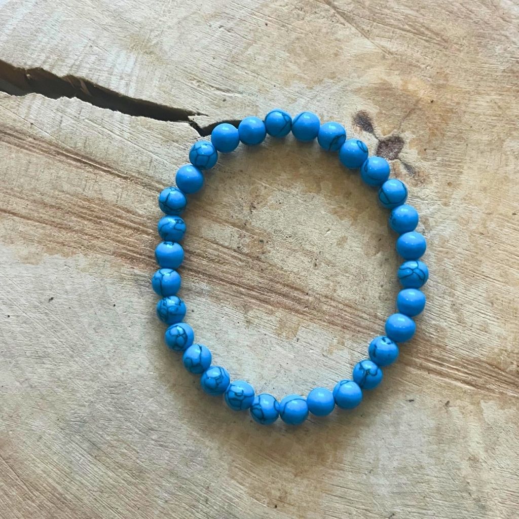 Turquoise Bead Gemstone Bracelet