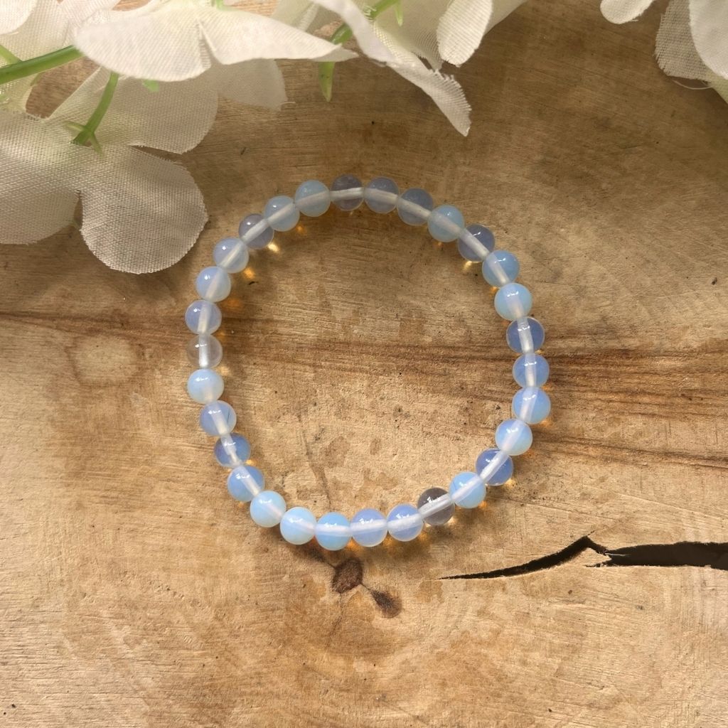 Opalite Bead Gemstone Bracelet