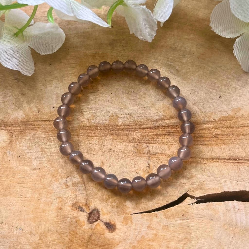 Smoky Quartz Beaded Gemstone Bracelet